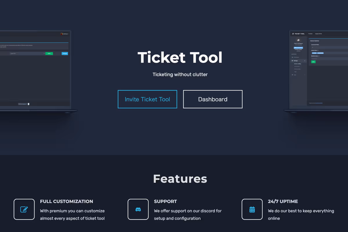 Ticket Toolの公式サイト画面