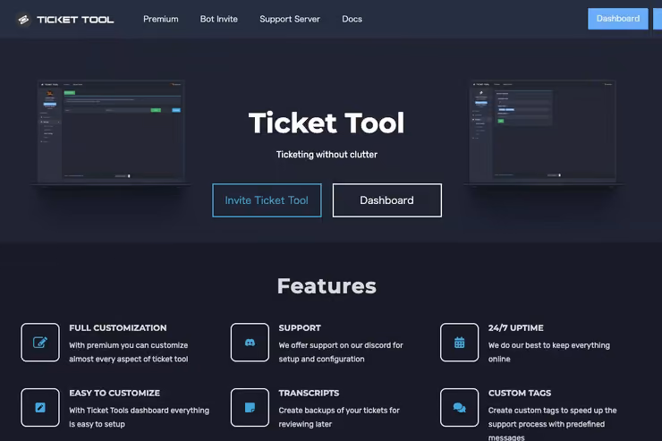 Ticket Toolの公式サイト画面